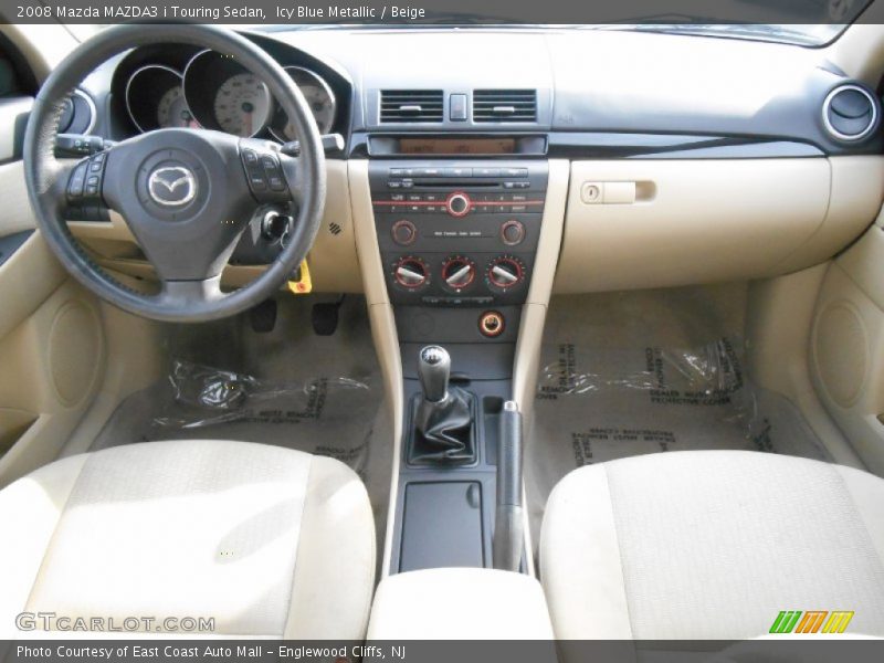 Icy Blue Metallic / Beige 2008 Mazda MAZDA3 i Touring Sedan
