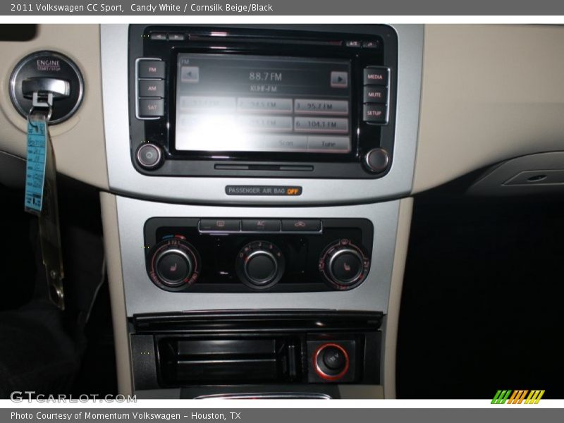 Candy White / Cornsilk Beige/Black 2011 Volkswagen CC Sport