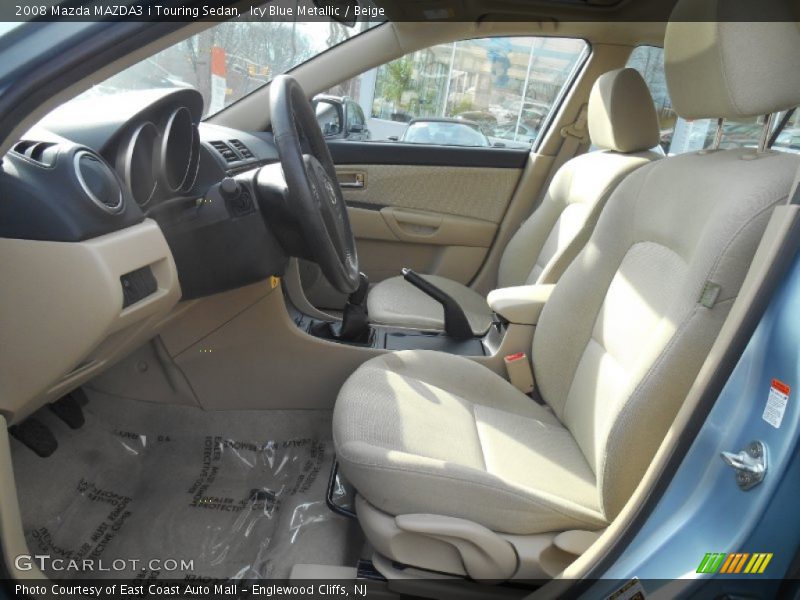 Icy Blue Metallic / Beige 2008 Mazda MAZDA3 i Touring Sedan