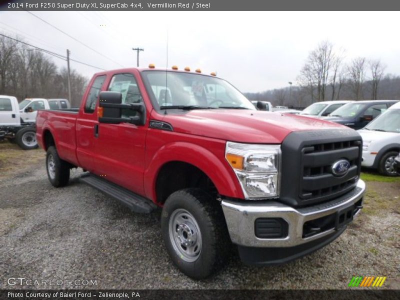 Vermillion Red / Steel 2014 Ford F250 Super Duty XL SuperCab 4x4