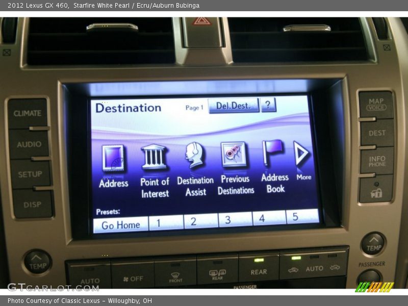 Starfire White Pearl / Ecru/Auburn Bubinga 2012 Lexus GX 460
