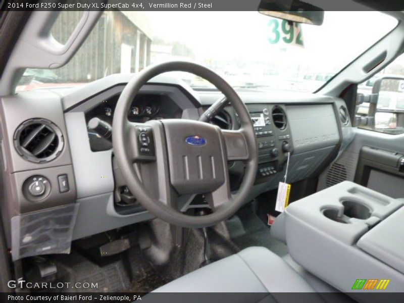 Vermillion Red / Steel 2014 Ford F250 Super Duty XL SuperCab 4x4