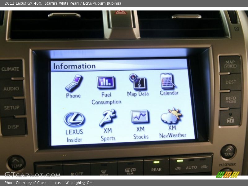 Starfire White Pearl / Ecru/Auburn Bubinga 2012 Lexus GX 460