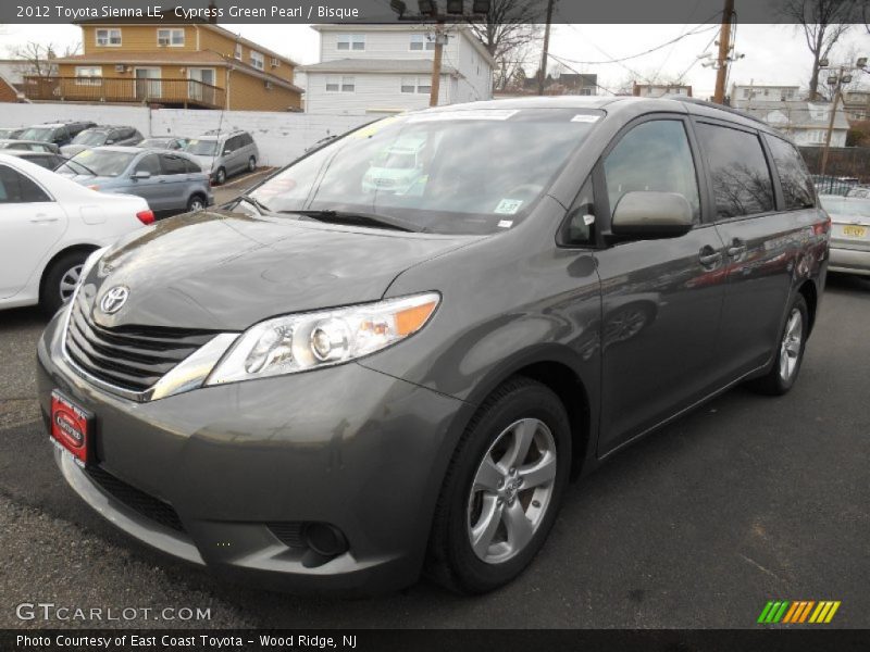 Cypress Green Pearl / Bisque 2012 Toyota Sienna LE