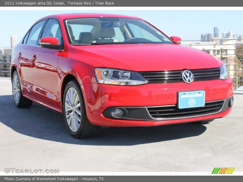 Tornado Red / Titan Black 2011 Volkswagen Jetta SEL Sedan