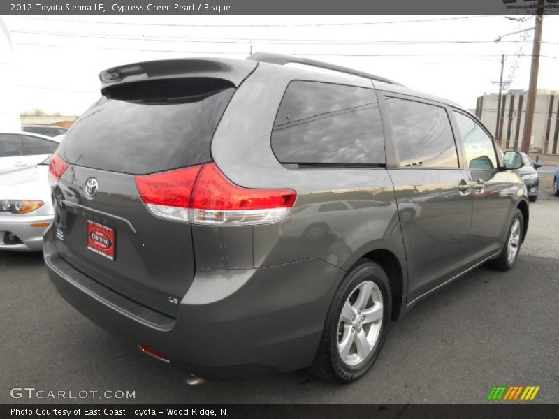 Cypress Green Pearl / Bisque 2012 Toyota Sienna LE