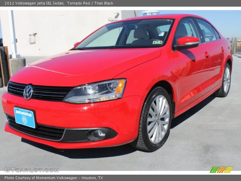 Tornado Red / Titan Black 2011 Volkswagen Jetta SEL Sedan