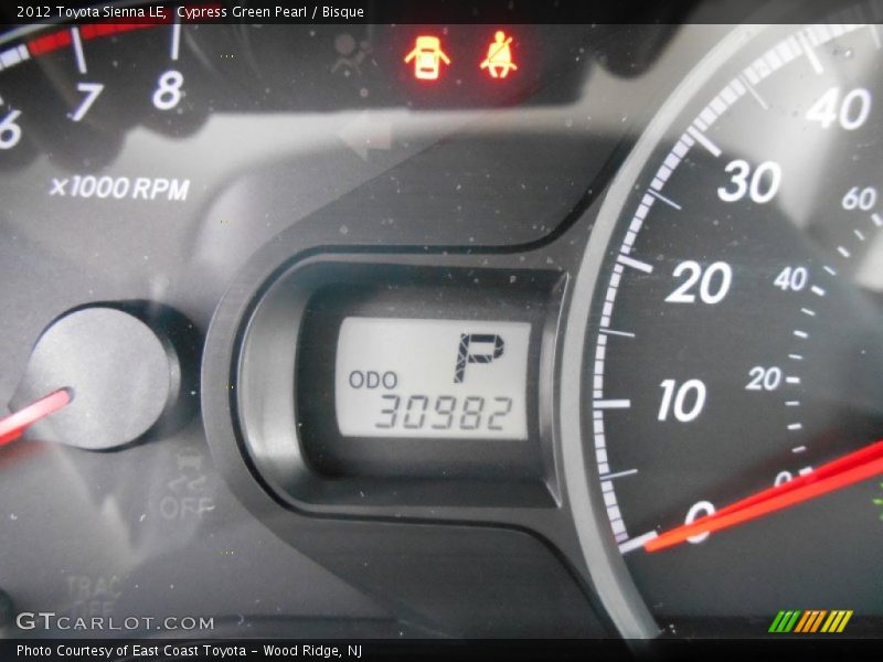 Cypress Green Pearl / Bisque 2012 Toyota Sienna LE