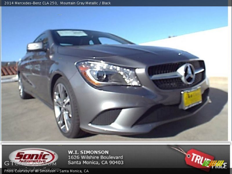 Mountain Gray Metallic / Black 2014 Mercedes-Benz CLA 250