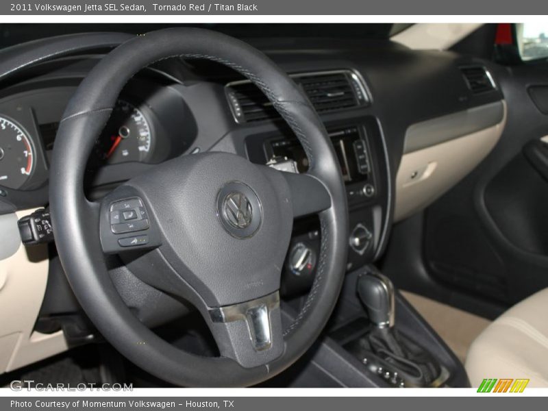 Tornado Red / Titan Black 2011 Volkswagen Jetta SEL Sedan