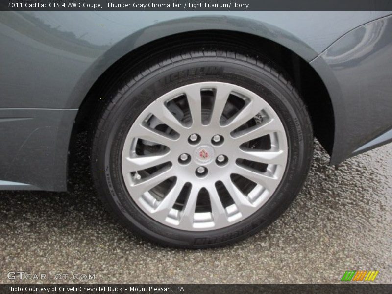 Thunder Gray ChromaFlair / Light Titanium/Ebony 2011 Cadillac CTS 4 AWD Coupe