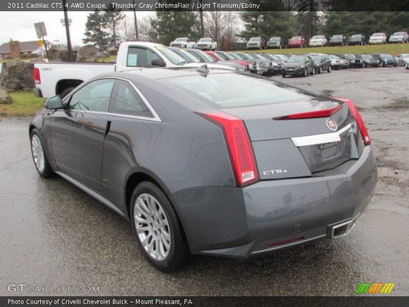 Thunder Gray ChromaFlair / Light Titanium/Ebony 2011 Cadillac CTS 4 AWD Coupe