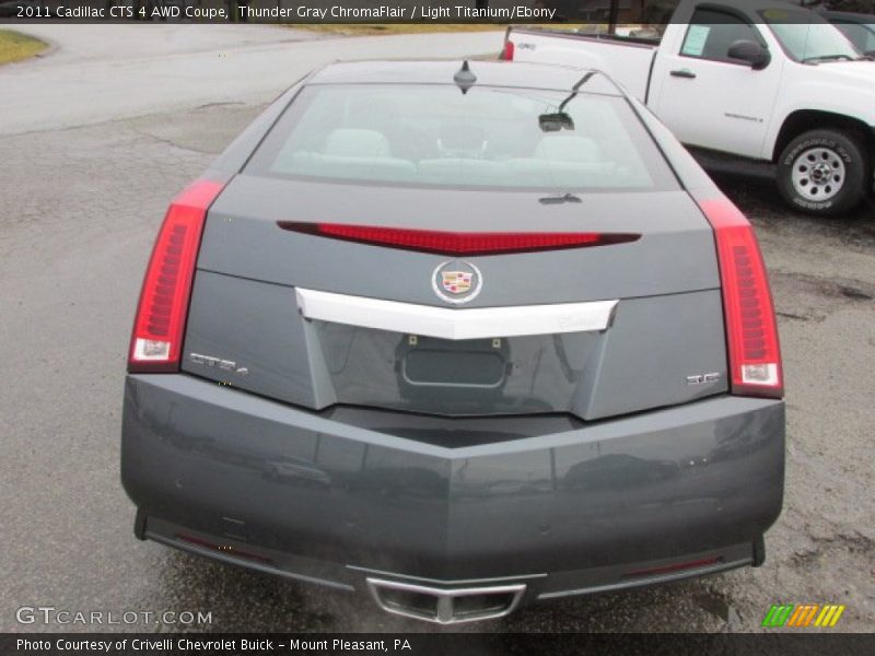 Thunder Gray ChromaFlair / Light Titanium/Ebony 2011 Cadillac CTS 4 AWD Coupe