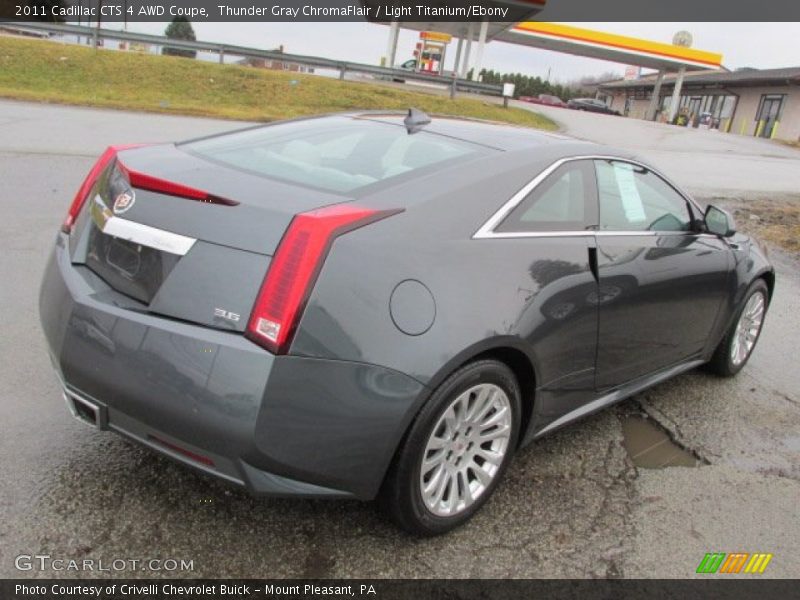 Thunder Gray ChromaFlair / Light Titanium/Ebony 2011 Cadillac CTS 4 AWD Coupe