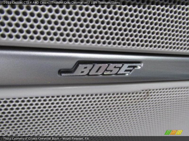 Thunder Gray ChromaFlair / Light Titanium/Ebony 2011 Cadillac CTS 4 AWD Coupe