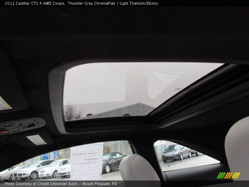 Thunder Gray ChromaFlair / Light Titanium/Ebony 2011 Cadillac CTS 4 AWD Coupe