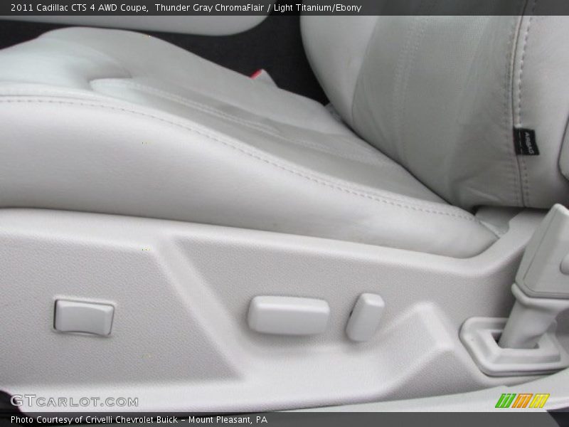 Thunder Gray ChromaFlair / Light Titanium/Ebony 2011 Cadillac CTS 4 AWD Coupe