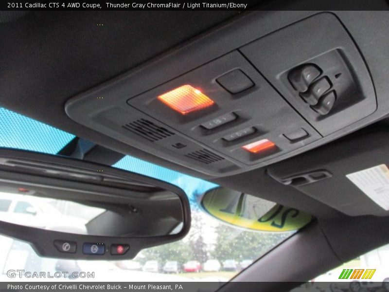 Thunder Gray ChromaFlair / Light Titanium/Ebony 2011 Cadillac CTS 4 AWD Coupe