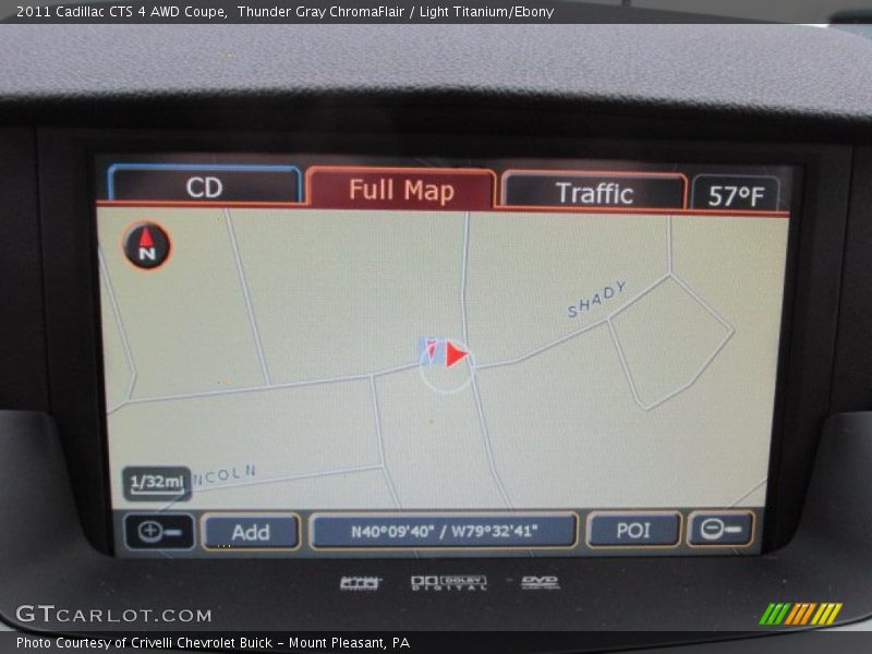 Navigation of 2011 CTS 4 AWD Coupe