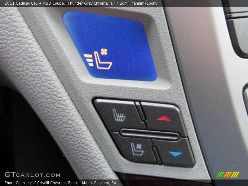 Thunder Gray ChromaFlair / Light Titanium/Ebony 2011 Cadillac CTS 4 AWD Coupe