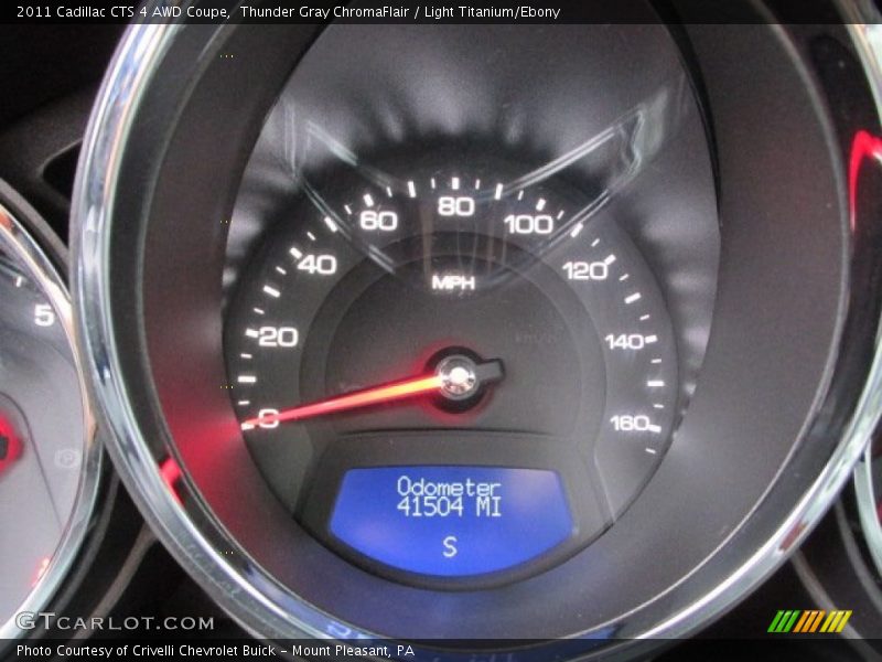 Thunder Gray ChromaFlair / Light Titanium/Ebony 2011 Cadillac CTS 4 AWD Coupe