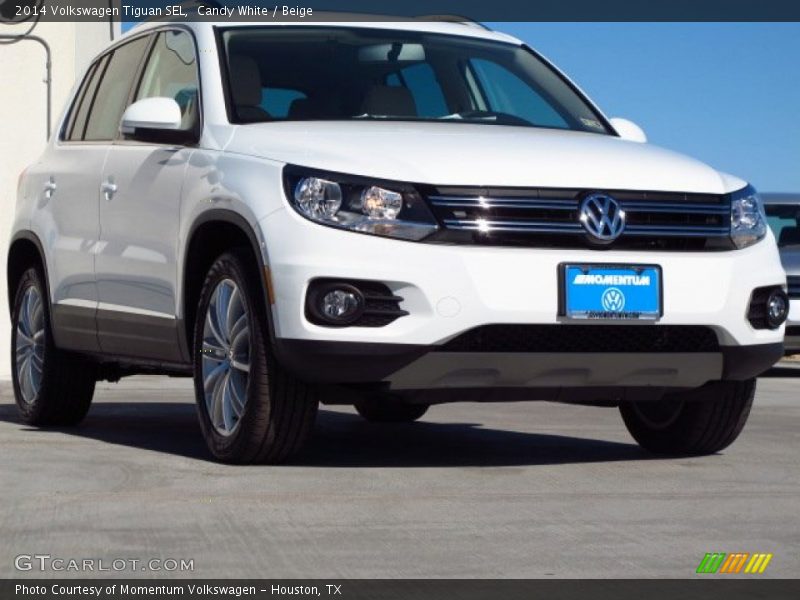 Candy White / Beige 2014 Volkswagen Tiguan SEL