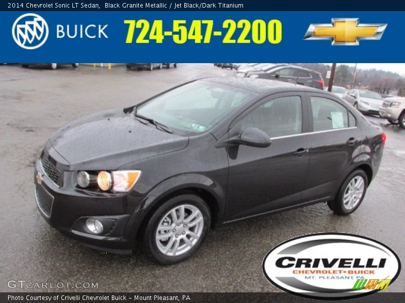 Black Granite Metallic / Jet Black/Dark Titanium 2014 Chevrolet Sonic LT Sedan