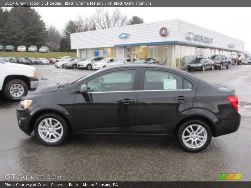 Black Granite Metallic / Jet Black/Dark Titanium 2014 Chevrolet Sonic LT Sedan