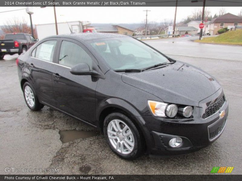 Black Granite Metallic / Jet Black/Dark Titanium 2014 Chevrolet Sonic LT Sedan