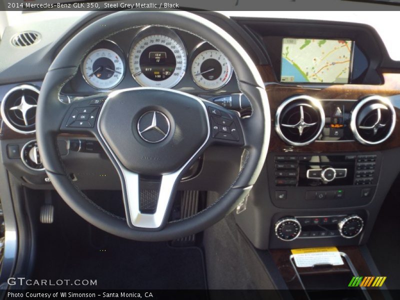 Steel Grey Metallic / Black 2014 Mercedes-Benz GLK 350
