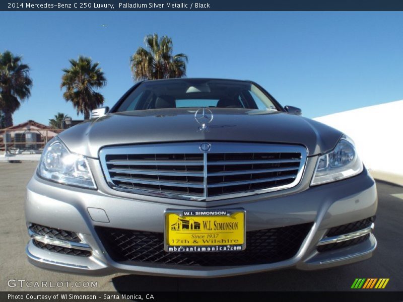 Palladium Silver Metallic / Black 2014 Mercedes-Benz C 250 Luxury