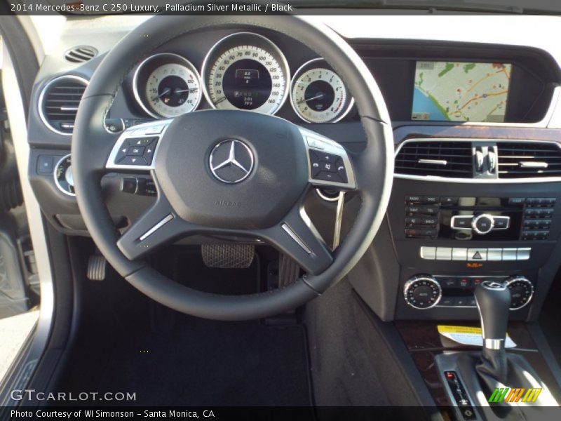 Palladium Silver Metallic / Black 2014 Mercedes-Benz C 250 Luxury
