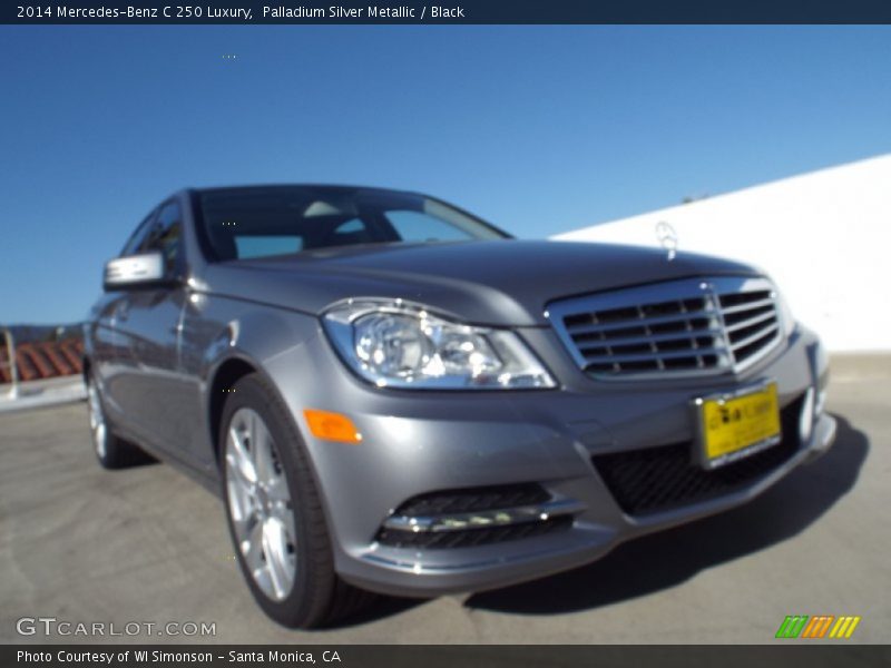 Palladium Silver Metallic / Black 2014 Mercedes-Benz C 250 Luxury