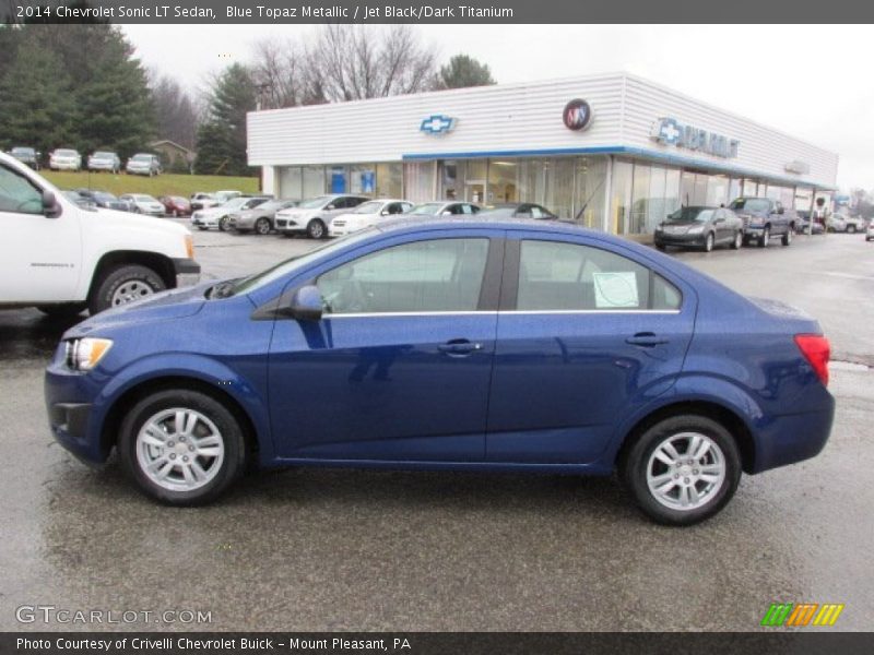 Blue Topaz Metallic / Jet Black/Dark Titanium 2014 Chevrolet Sonic LT Sedan