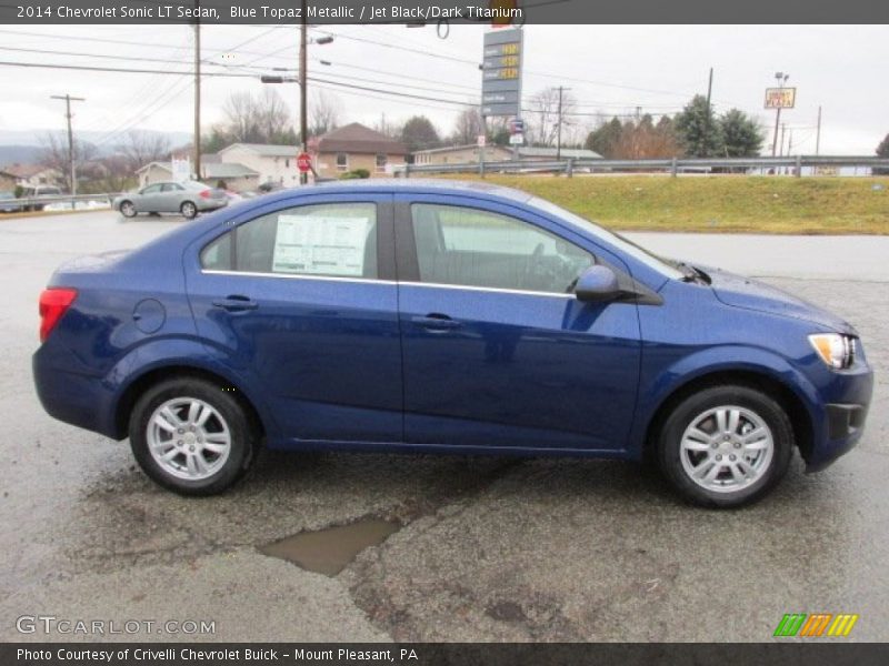 Blue Topaz Metallic / Jet Black/Dark Titanium 2014 Chevrolet Sonic LT Sedan