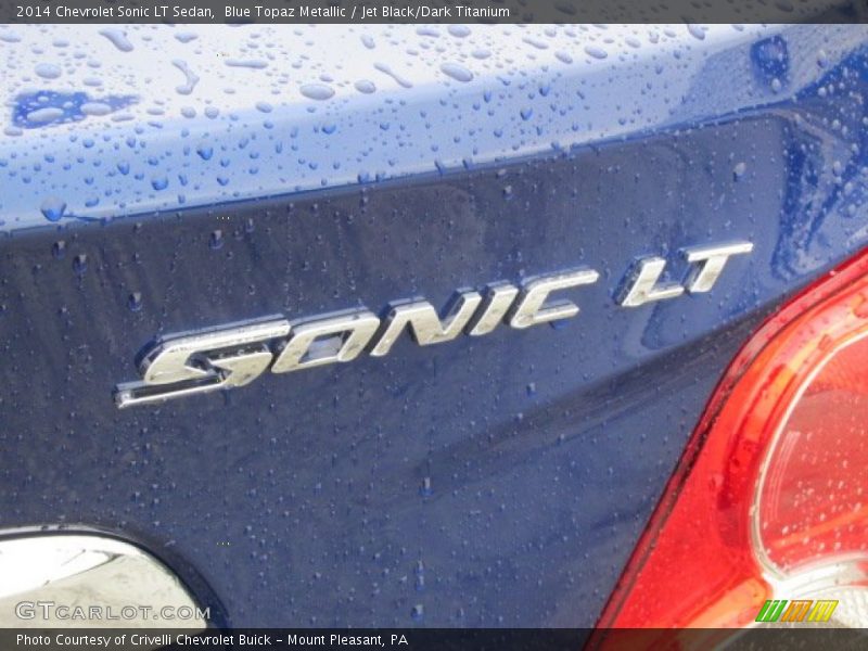 Blue Topaz Metallic / Jet Black/Dark Titanium 2014 Chevrolet Sonic LT Sedan
