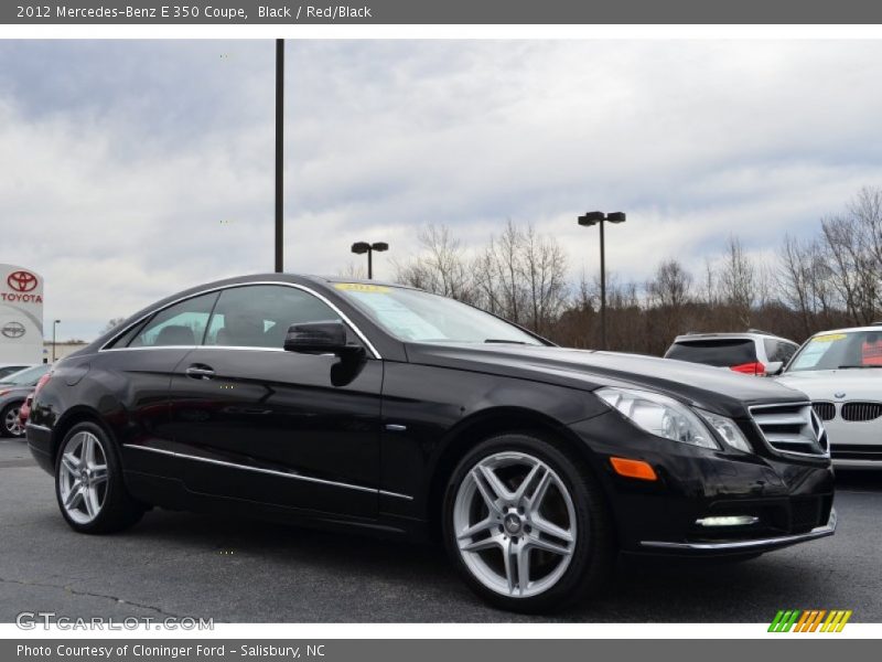Black / Red/Black 2012 Mercedes-Benz E 350 Coupe