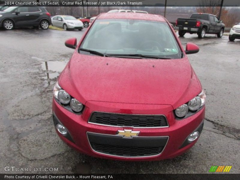 Crystal Red Tintcoat / Jet Black/Dark Titanium 2014 Chevrolet Sonic LT Sedan