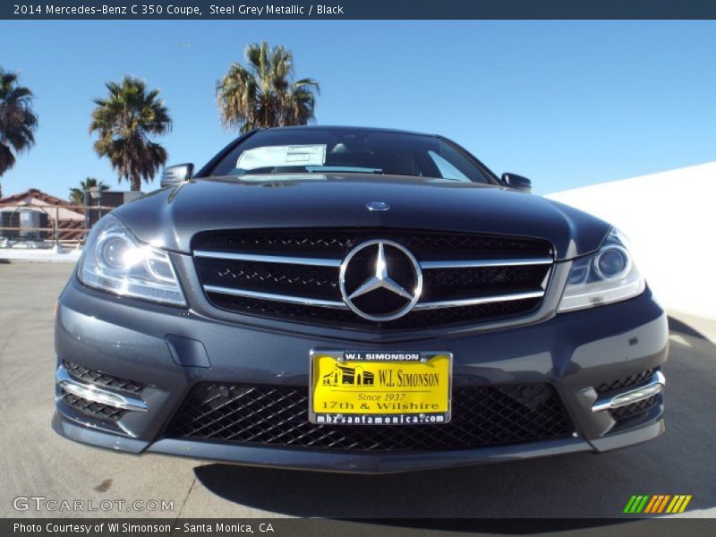 Steel Grey Metallic / Black 2014 Mercedes-Benz C 350 Coupe