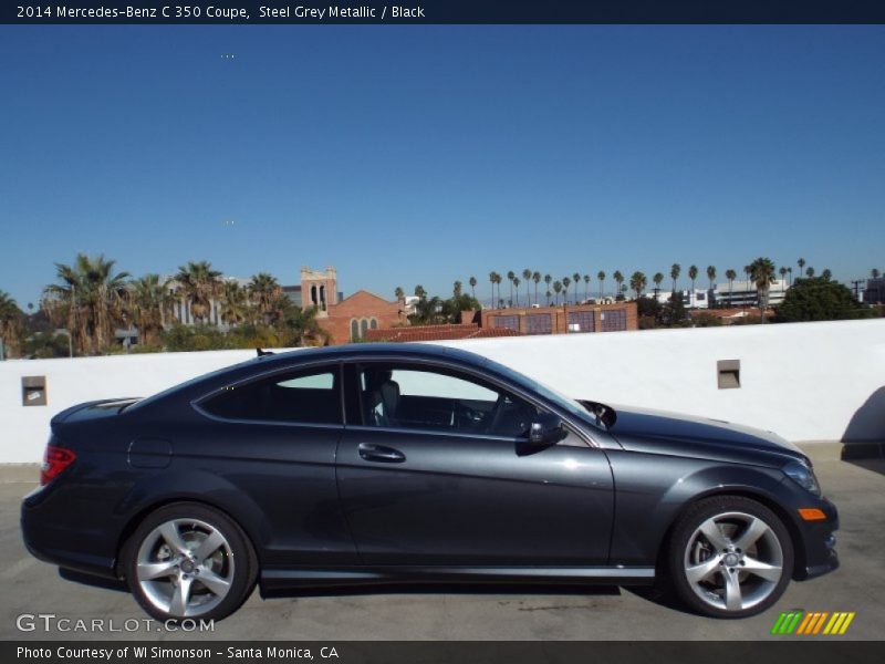 Steel Grey Metallic / Black 2014 Mercedes-Benz C 350 Coupe