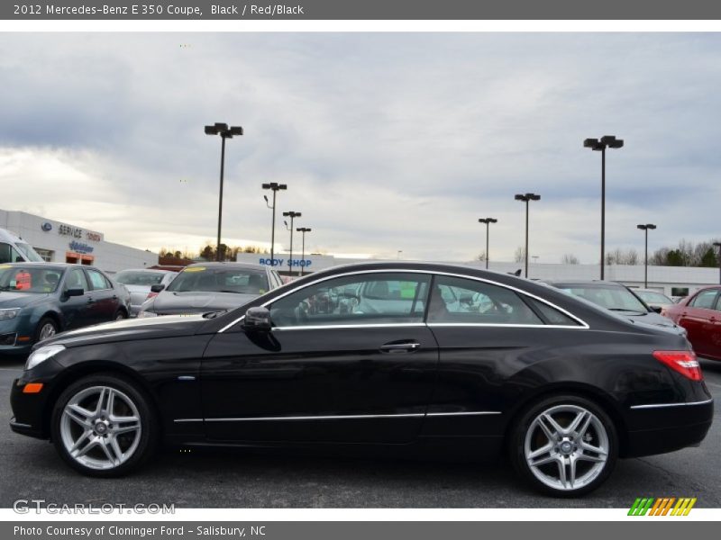 Black / Red/Black 2012 Mercedes-Benz E 350 Coupe