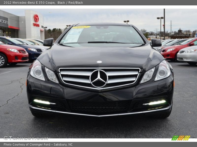 Black / Red/Black 2012 Mercedes-Benz E 350 Coupe