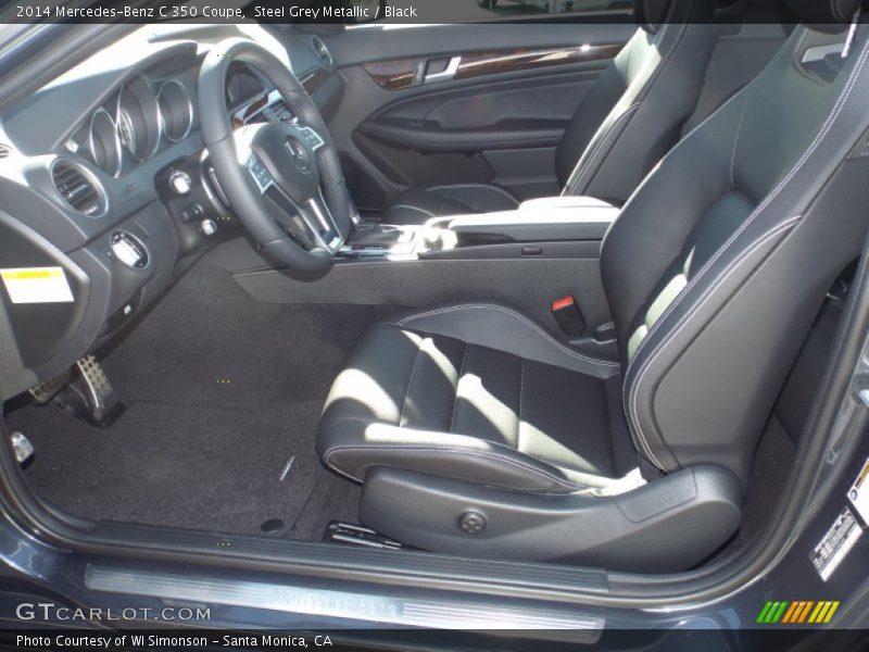 Steel Grey Metallic / Black 2014 Mercedes-Benz C 350 Coupe
