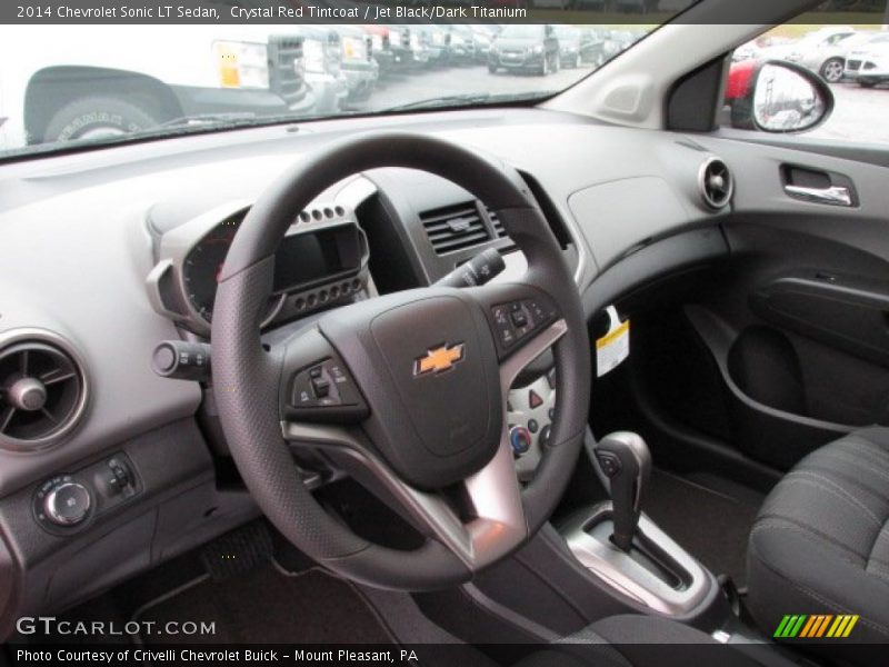 Crystal Red Tintcoat / Jet Black/Dark Titanium 2014 Chevrolet Sonic LT Sedan