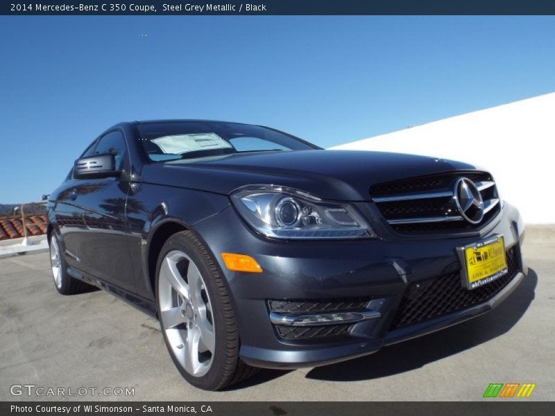 Steel Grey Metallic / Black 2014 Mercedes-Benz C 350 Coupe