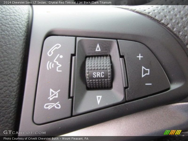 Crystal Red Tintcoat / Jet Black/Dark Titanium 2014 Chevrolet Sonic LT Sedan