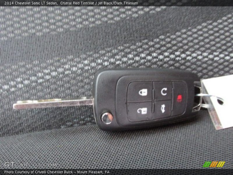 Crystal Red Tintcoat / Jet Black/Dark Titanium 2014 Chevrolet Sonic LT Sedan