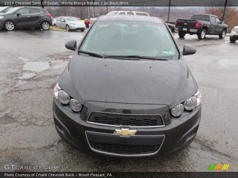 Mocha Bronze Metallic / Jet Black/Brick 2014 Chevrolet Sonic LT Sedan