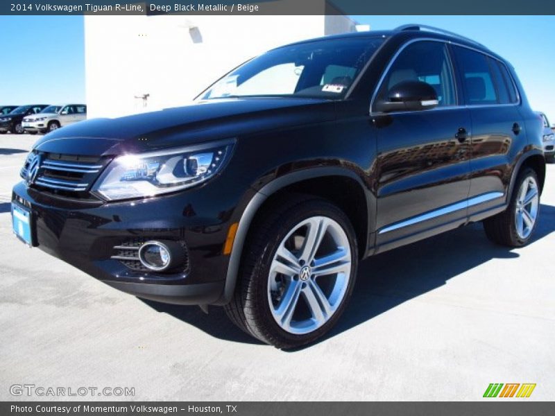 Deep Black Metallic / Beige 2014 Volkswagen Tiguan R-Line