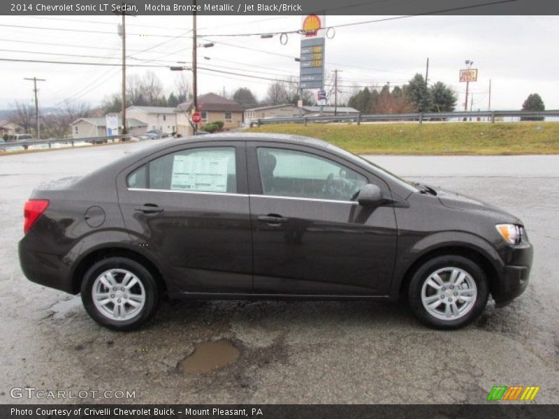 Mocha Bronze Metallic / Jet Black/Brick 2014 Chevrolet Sonic LT Sedan